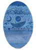 manchaha blue wool hand knotted Rug - HeadShot