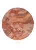 manchaha red and orange wool and bamboo silk hand knotted Rug - HeadShot