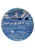 manchaha blue wool and bamboo silk hand knotted Rug - HeadShot