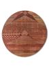 manchaha red and orange wool and bamboo silk hand knotted Rug - HeadShot