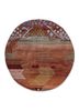 manchaha red and orange wool and bamboo silk hand knotted Rug - HeadShot
