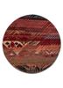 manchaha red and orange wool and bamboo silk hand knotted Rug - HeadShot