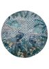 inde rose blue wool and silk hand knotted Rug - HeadShot inde rose blue wool and silk hand knotted Rug - HeadShot