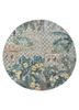 inde rose blue wool and silk hand knotted Rug - HeadShot inde rose blue wool and silk hand knotted Rug - HeadShot