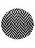 contour grey and black wool hand tufted Rug - HeadShot