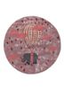 confetti pink and purple wool and viscose hand tufted Rug - HeadShot confetti pink and purple wool and viscose hand tufted Rug - HeadShot