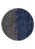 blue blue wool and viscose hand tufted Rug