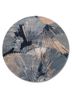  blue wool and viscose hand tufted Rug