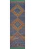 manchaha blue wool hand knotted Rug - HeadShot