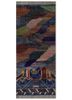 manchaha blue wool and bamboo silk hand knotted Rug - HeadShot manchaha blue wool and bamboo silk hand knotted Rug - HeadShot
