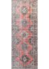 vintage red and orange wool hand knotted Rug - HeadShot vintage red and orange wool hand knotted Rug - HeadShot