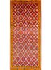 nuray red and orange wool hand knotted Rug - HeadShot