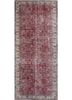 vintage red and orange wool hand knotted Rug - HeadShot vintage red and orange wool hand knotted Rug - HeadShot
