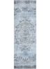 vintage blue wool hand knotted Rug - HeadShot