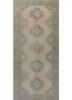 vintage beige and brown wool hand knotted Rug - HeadShot