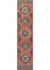 vintage red and orange wool hand knotted Rug - HeadShot vintage red and orange wool hand knotted Rug - HeadShot