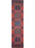 vintage red and orange wool hand knotted Rug - HeadShot vintage red and orange wool hand knotted Rug - HeadShot