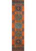 vintage red and orange wool hand knotted Rug - HeadShot vintage red and orange wool hand knotted Rug - HeadShot