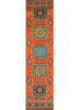 vintage red and orange wool hand knotted Rug - HeadShot vintage red and orange wool hand knotted Rug - HeadShot
