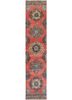 vintage red and orange wool hand knotted Rug - HeadShot vintage red and orange wool hand knotted Rug - HeadShot