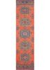 vintage red and orange wool hand knotted Rug - HeadShot vintage red and orange wool hand knotted Rug - HeadShot