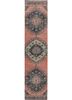 vintage red and orange wool hand knotted Rug - HeadShot vintage red and orange wool hand knotted Rug - HeadShot