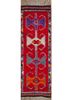 nuray red and orange wool hand knotted Rug - HeadShot