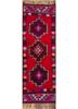 nuray red and orange wool hand knotted Rug - HeadShot