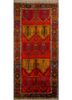 nuray red and orange wool hand knotted Rug - HeadShot