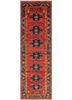 aalam blue wool hand knotted Rug - HeadShot