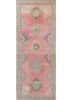 vintage pink and purple wool hand knotted Rug - HeadShot vintage pink and purple wool hand knotted Rug - HeadShot
