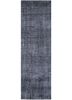 lacuna grey and black wool hand knotted Rug - HeadShot