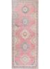 vintage pink and purple wool hand knotted Rug - HeadShot vintage pink and purple wool hand knotted Rug - HeadShot