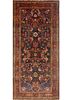 aalam blue wool hand knotted Rug - HeadShot