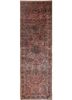 aalam red and orange wool hand knotted Rug - HeadShot