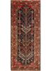 aalam grey and black wool hand knotted Rug - HeadShot