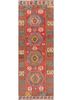 nayaab red and orange wool flat weaves Rug - HeadShot nayaab red and orange wool flat weaves Rug - HeadShot
