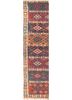 nayaab red and orange wool flat weaves Rug - HeadShot