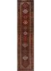 aalam red and orange wool hand knotted Rug - HeadShot