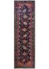 aalam blue wool hand knotted Rug - HeadShot