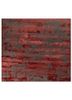 red and orange red and orange wool and bamboo silk hand knotted Rug