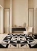 indusbar grey and black wool flat weavesRug - Rander