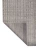 saga blue wool hand loom Rug - Backing Shot