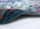 inde rose blue wool and silk hand knotted Rug - Backing Shot inde rose blue wool and silk hand knotted Rug - Backing Shot