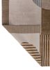 sthir beige and brown wool hand knotted Rug - Backing Shot sthir beige and brown wool hand knotted Rug - Backing Shot