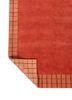 sthir red and orange wool hand knotted Rug - Backing Shot sthir red and orange wool hand knotted Rug - Backing Shot