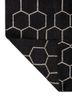indusbar grey and black polyester flat weaves Rug - Backing Shot