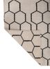 indusbar grey and black wool flat weaves Rug - Backing Shot
