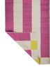 checkers blue wool flat weaves Rug - Backing Shot