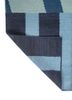 checkers blue wool flat weaves Rug - Backing Shot checkers blue wool flat weaves Rug - Backing Shot